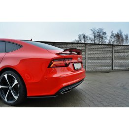 Накладки сплиттеры боковые на задний бампер на Audi A7 S-Line